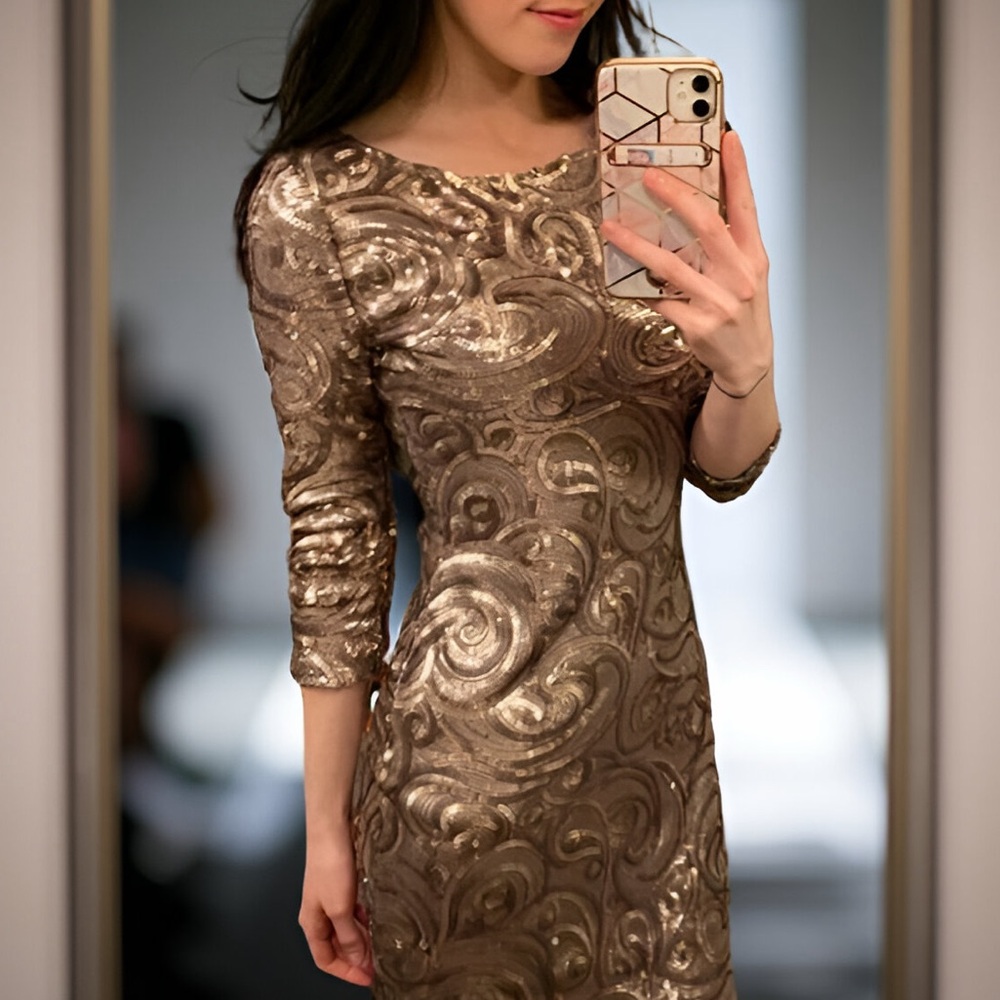 Sugarlips Gold Sequin Dress